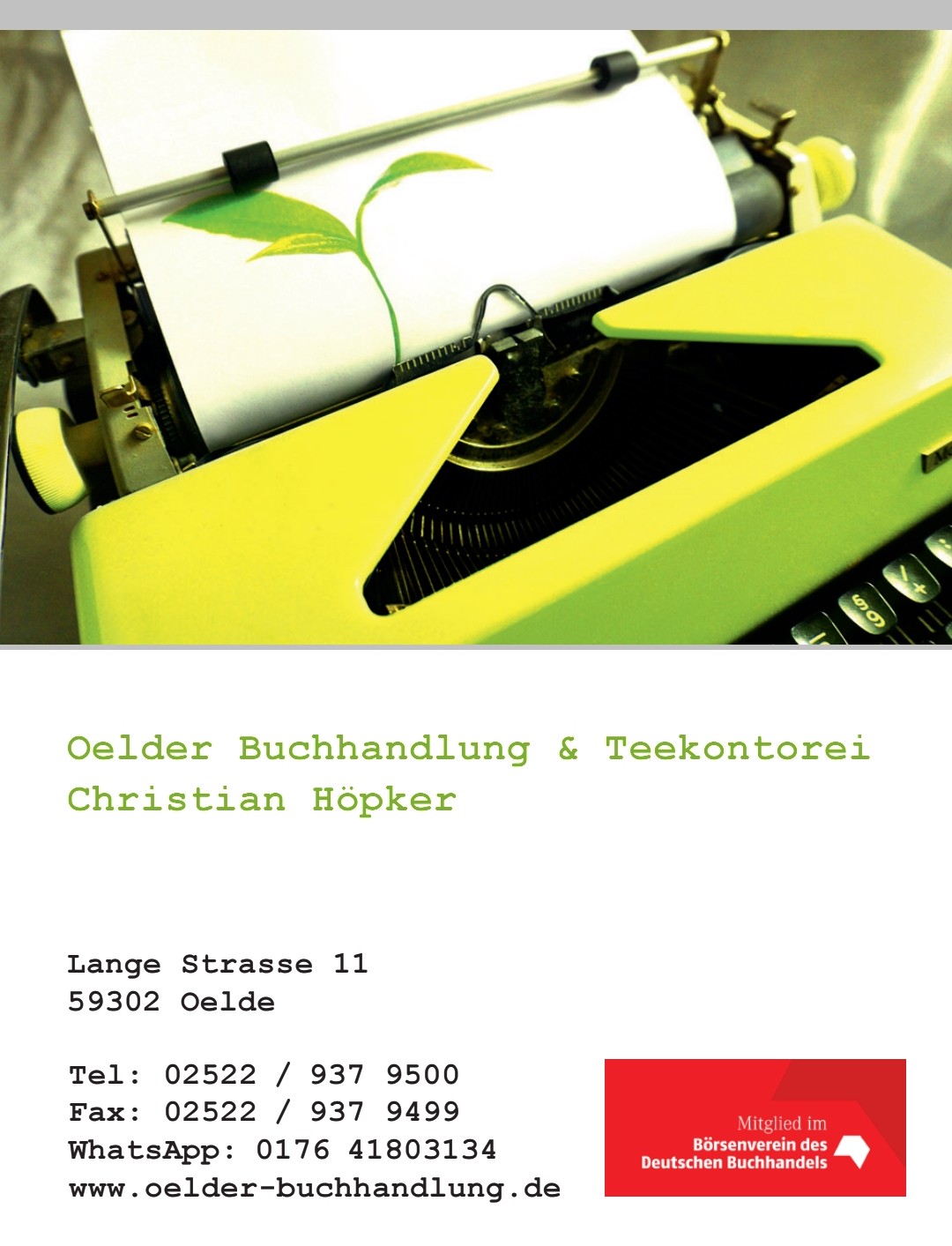 Logo der Oelder Buchhandlung & Teekontorei